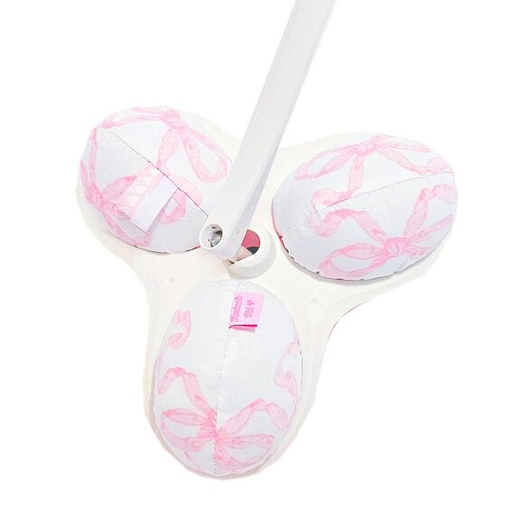 HANDMADE Insert With Cover for MamaRoo 4MOMS swing pink bow with matching balls - Picture 9 of 16